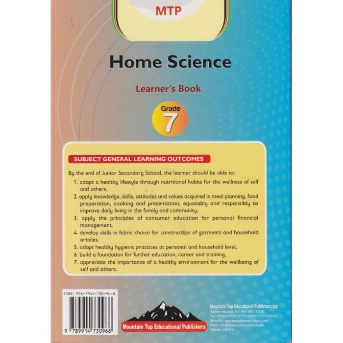 Back2schoolMTP HOMESCIENCE GRADE 7 back