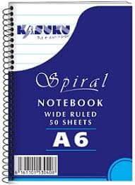 A6 spiral notebook